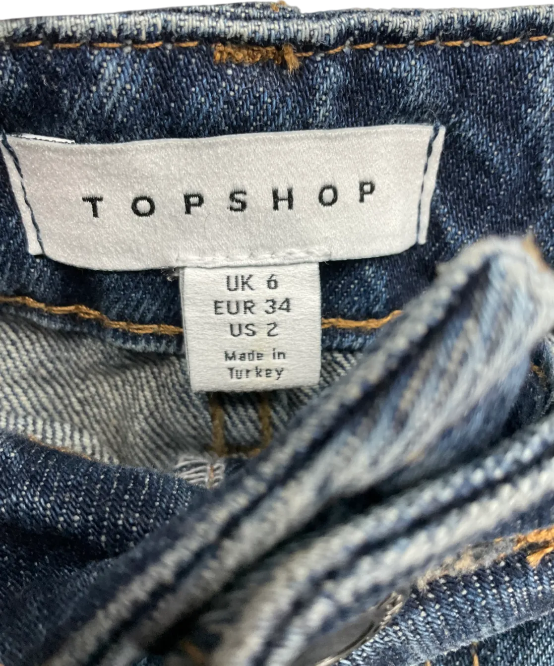 Topshop Blue Jean Skirt UK 6