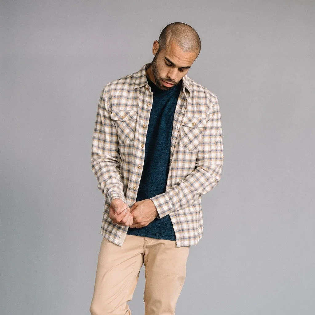 Truman Flap Pocket Shirt in Yellow Plaid