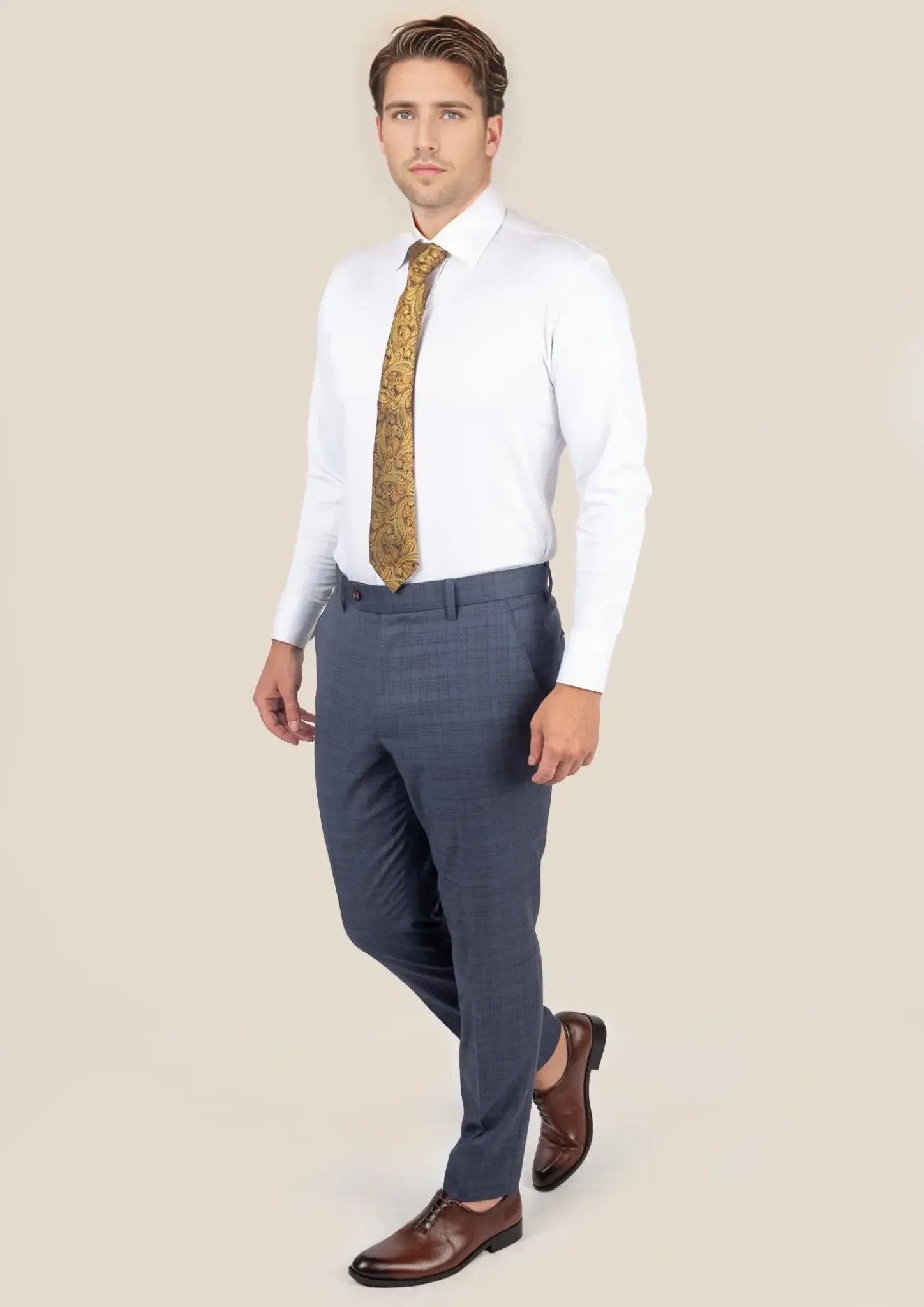 Twilight Blue Plaid Pants
