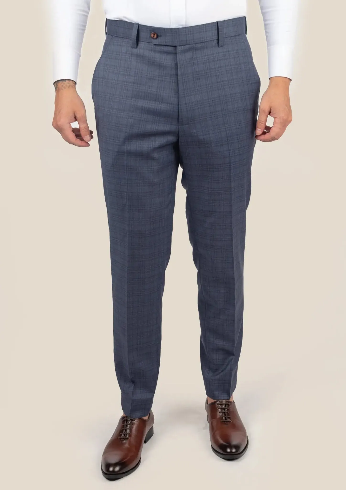 Twilight Blue Plaid Pants