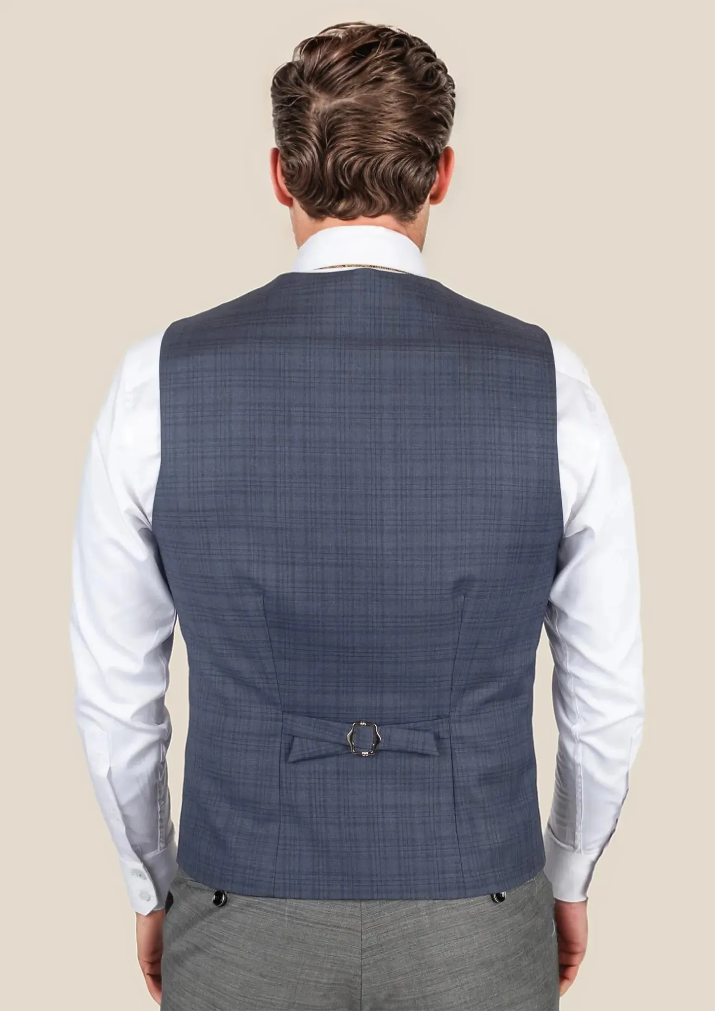 Twilight Blue Plaid Vest