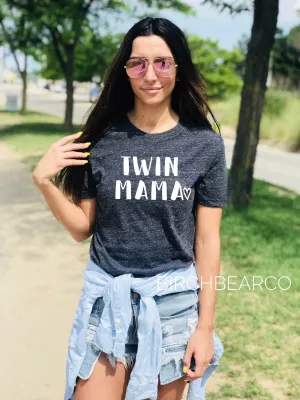 Twin Mama Shirt - Twin Mom Shirt - Mom Life - Mom of Twins Shirt - Twin Mom Shirt Unisex Tri-Blend T-Shirt