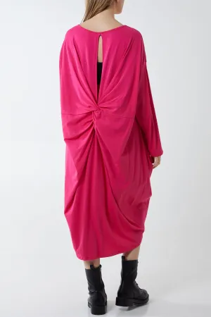 Twist Knot Jersey Midi Dress