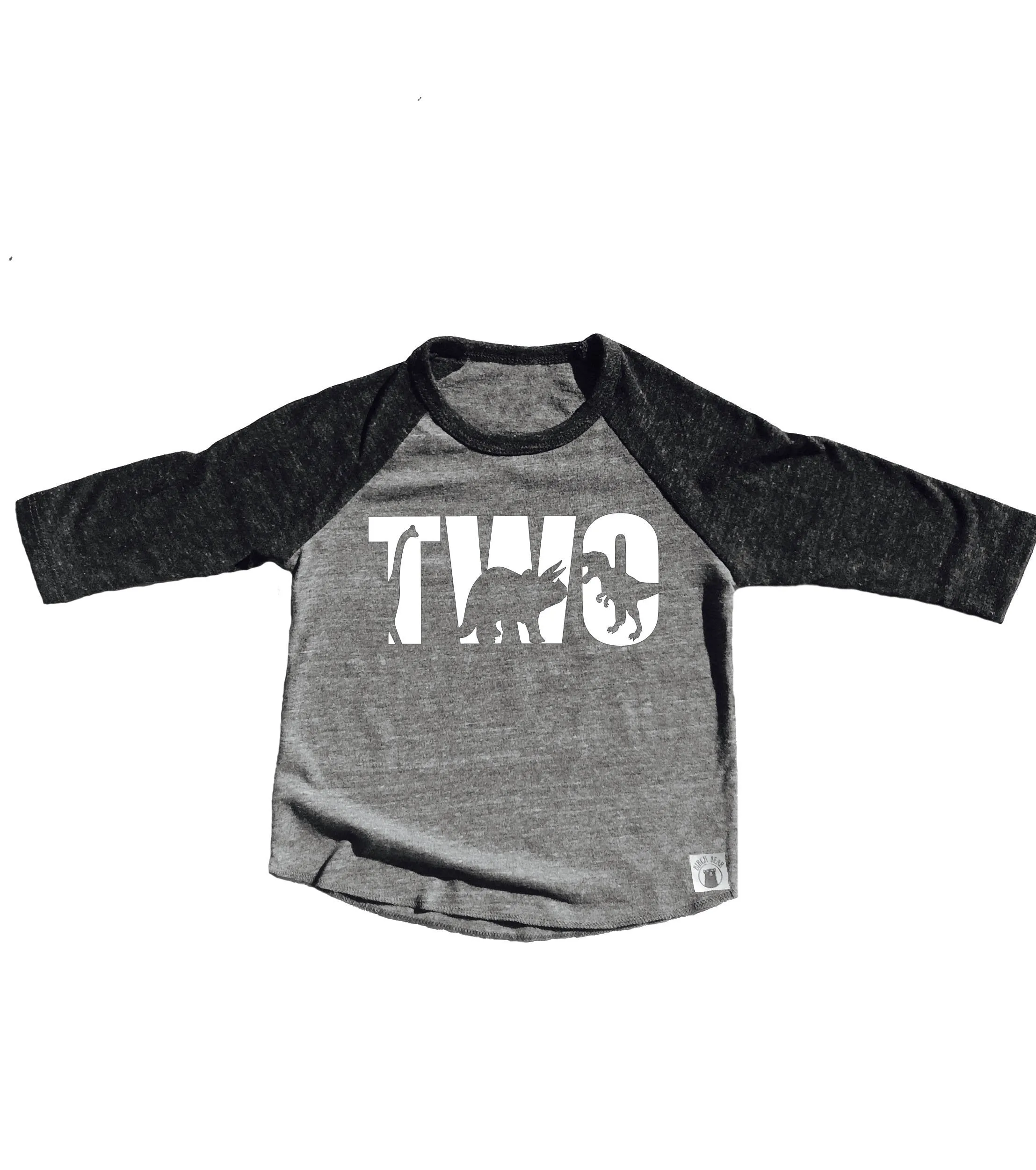Two Dinosaur Shirt - Tri-Blend Dinosaur Birthday T Shirt - Custom Saurus-  Dino Birthday - Birthday Shirt - T Rex Birthday Custom Dino - Shirt