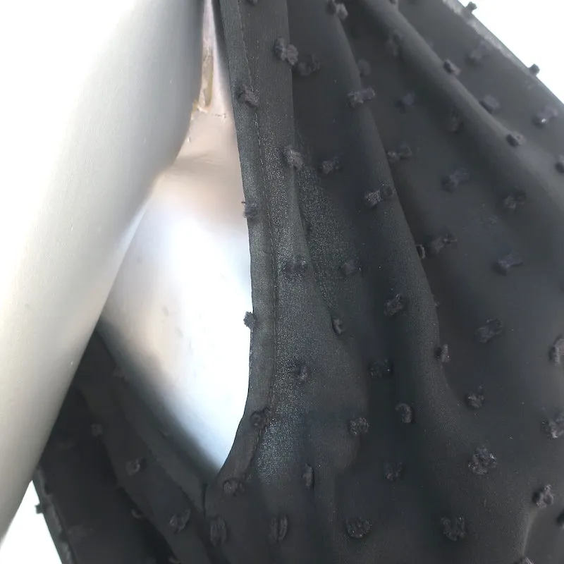 Ulla Johnson Aurelie Ruffled Midi Dress Black Swiss Dot Georgette Size 10