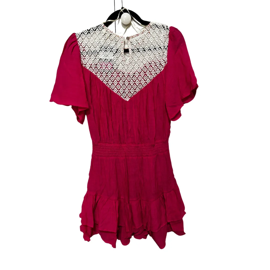 UMGEE Turquoise Blue Short Bell Sleeve Dress with Ruffle Hem K6142