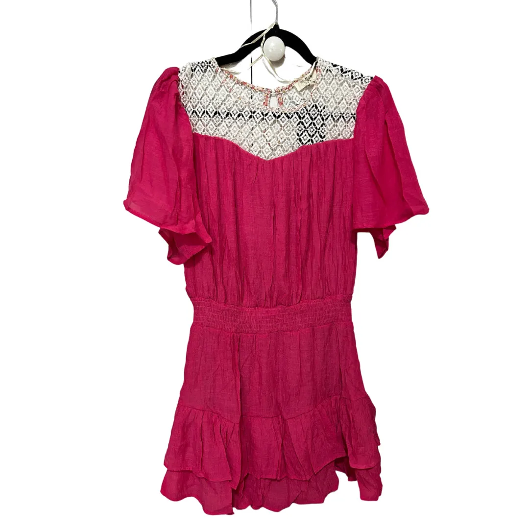 UMGEE Turquoise Blue Short Bell Sleeve Dress with Ruffle Hem K6142