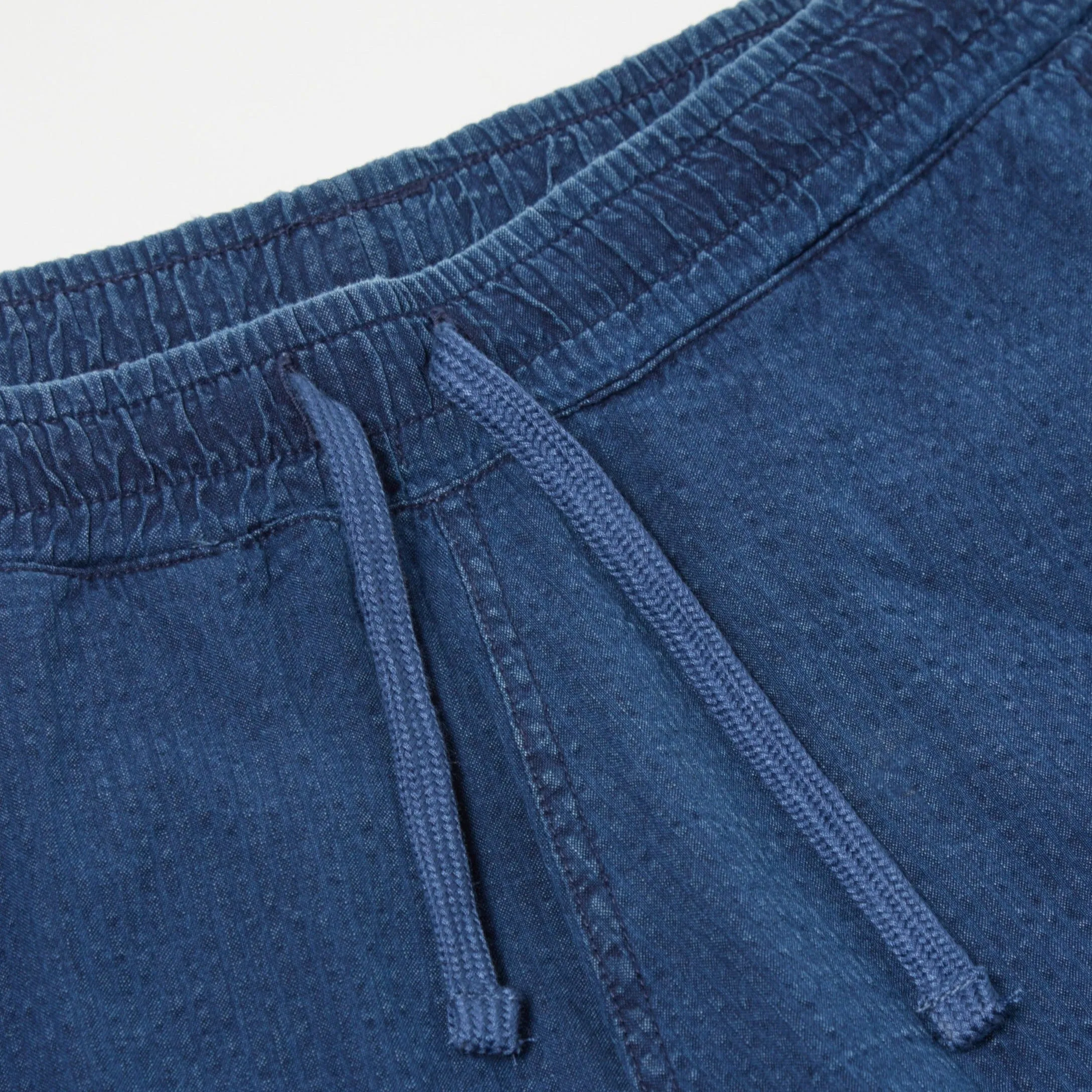 Universal Works Lumber Short Seersucker Washed Indigo