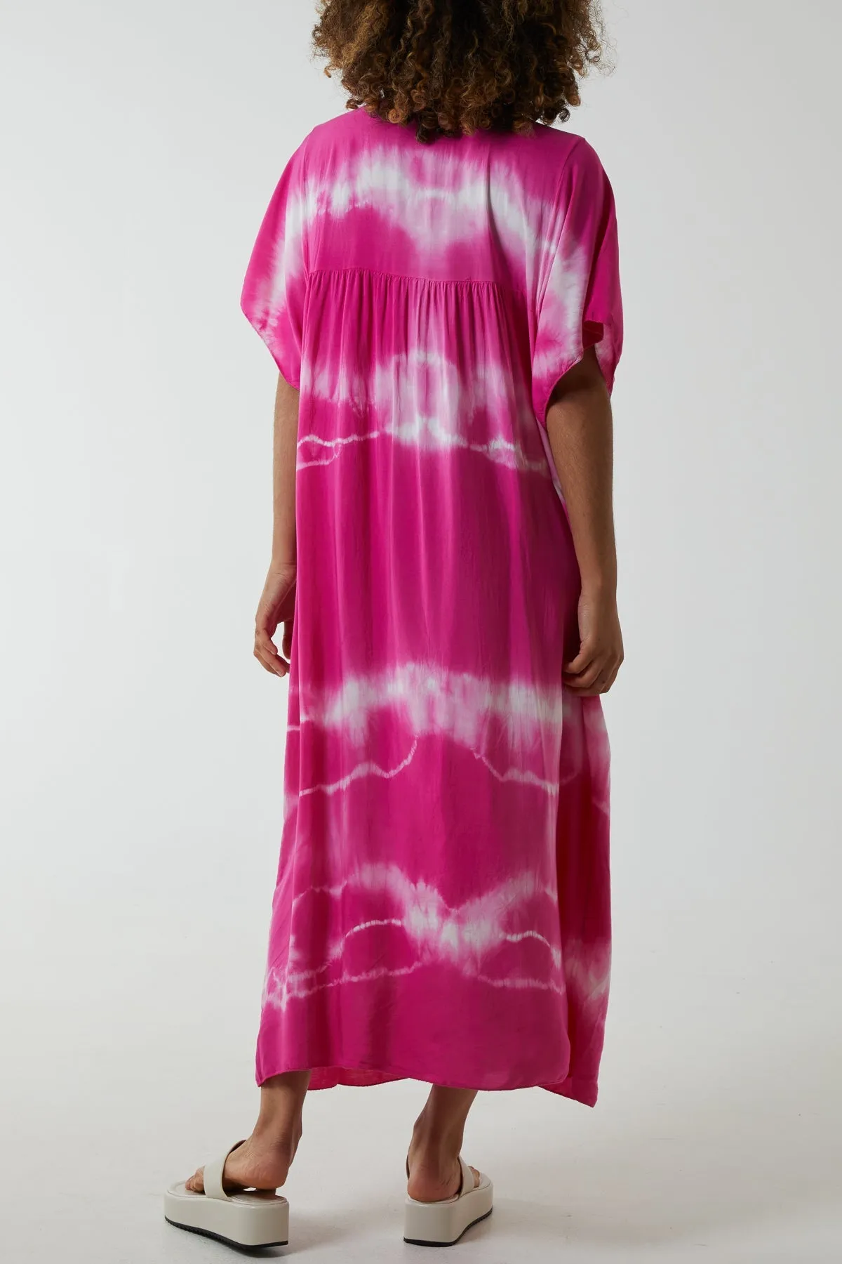 V-Neck Tie Dye Maxi Dress