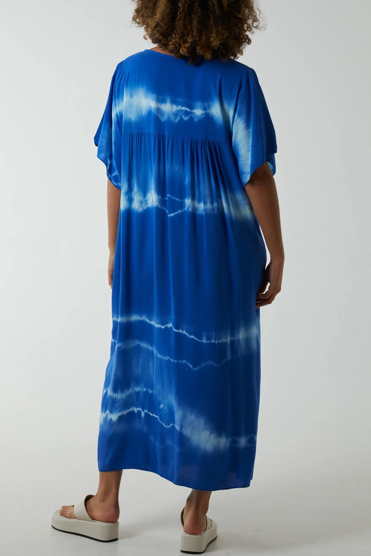 V-Neck Tie Dye Maxi Dress