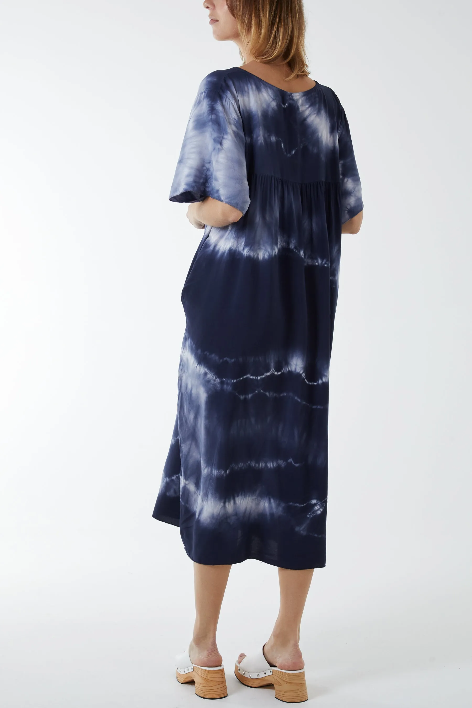 V-Neck Tie Dye Maxi Dress