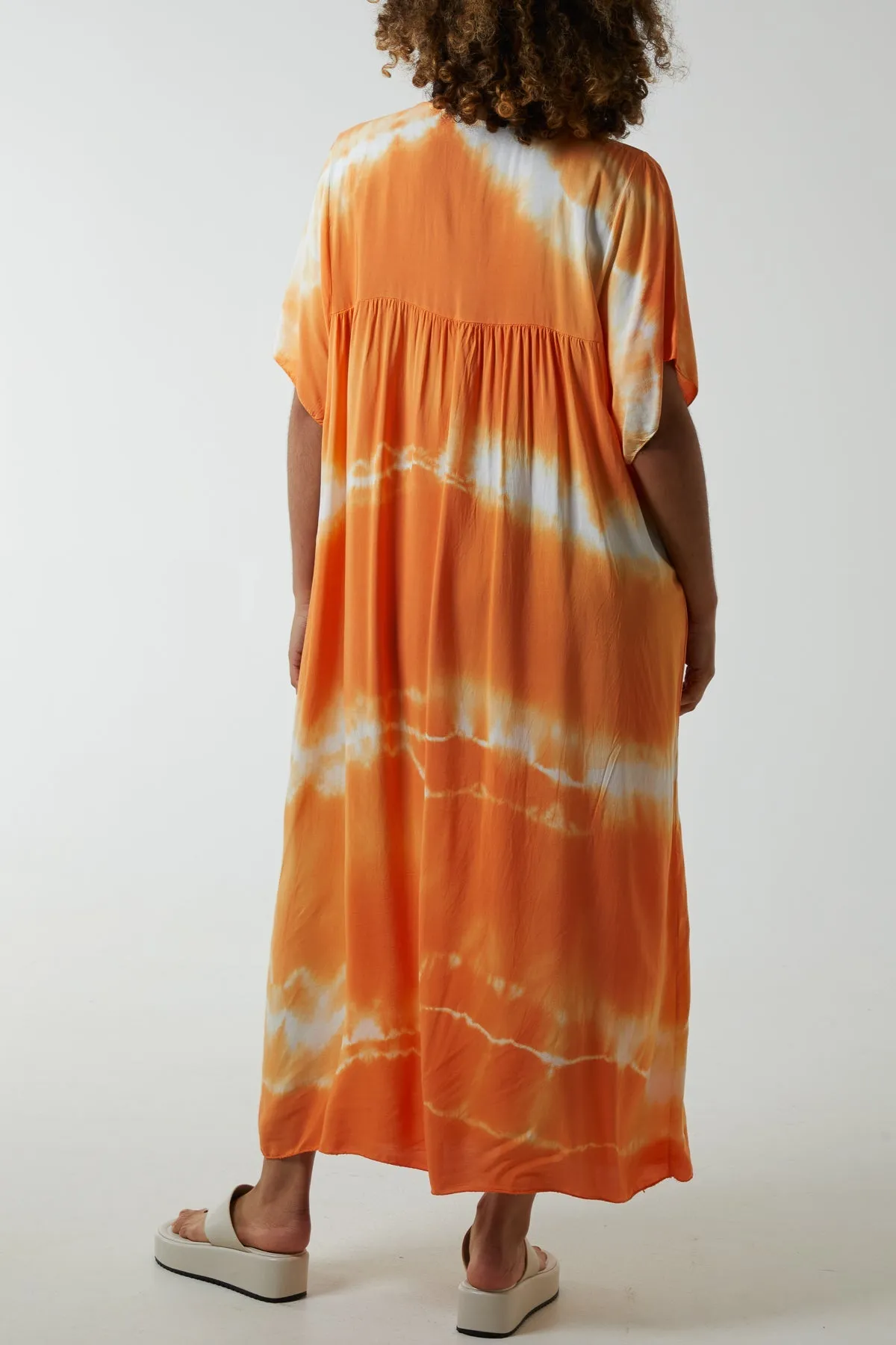 V-Neck Tie Dye Maxi Dress