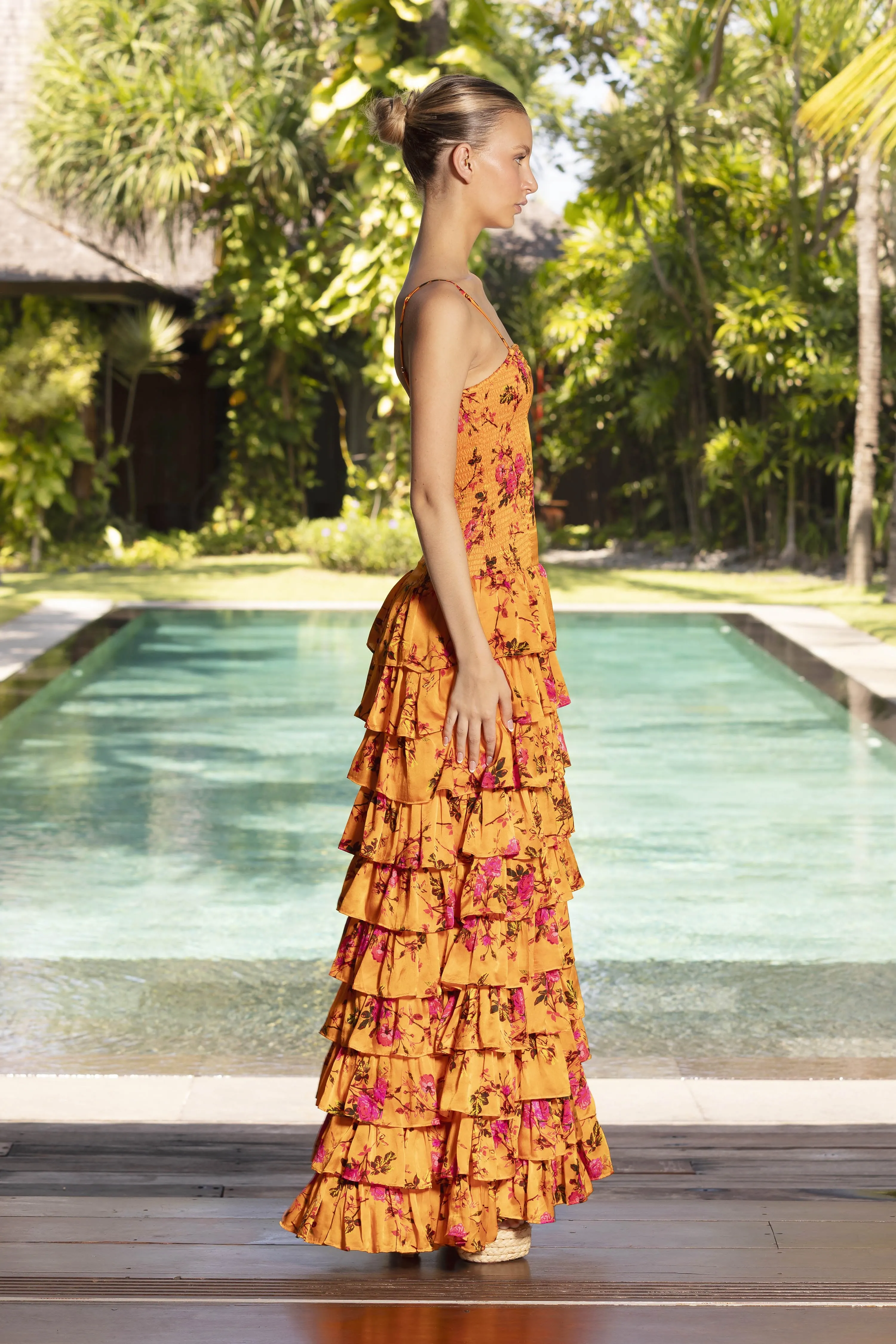 VALENTINA MONSOON SILK MAXI DRESS