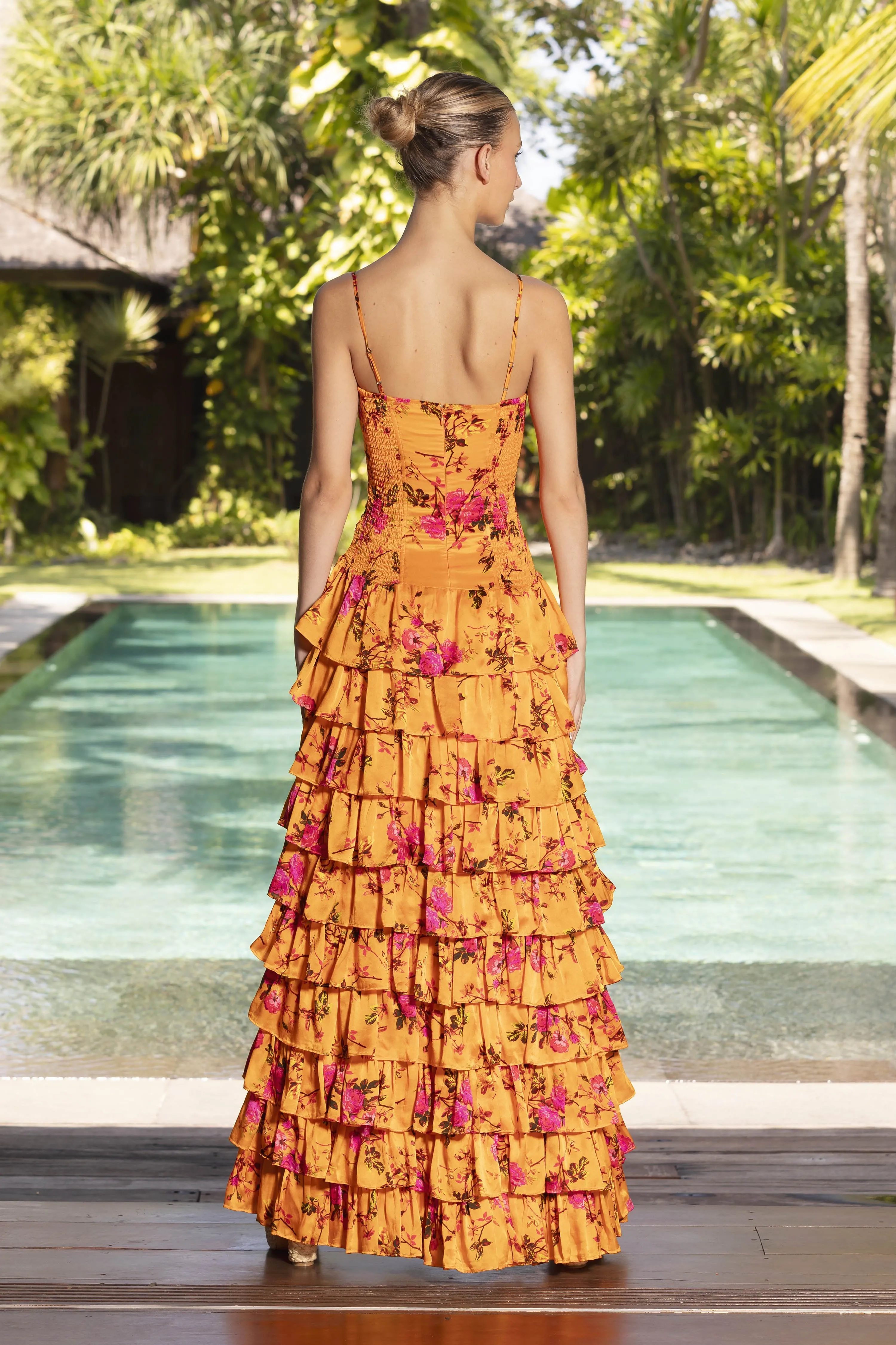 VALENTINA MONSOON SILK MAXI DRESS