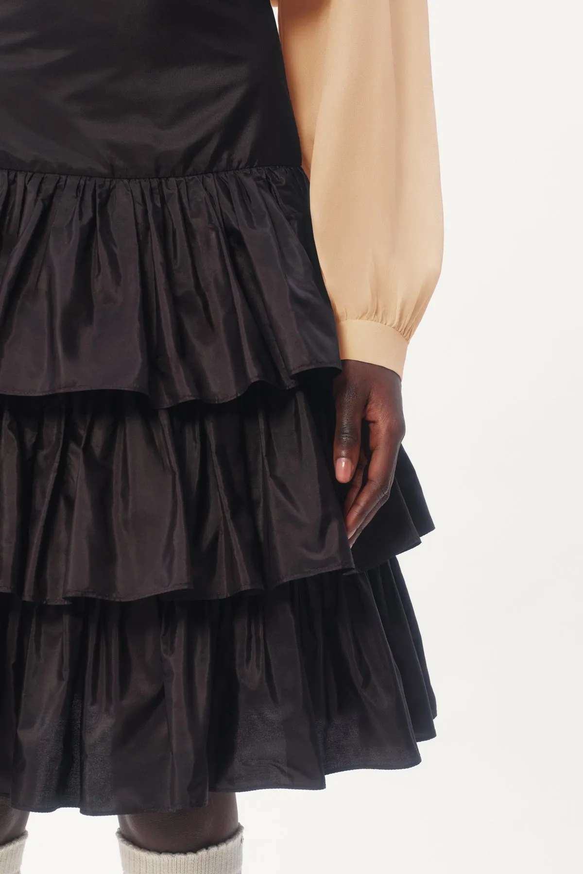 VALENTINO | RUFFLED TAFFETA SKIRT