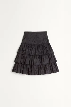 VALENTINO | RUFFLED TAFFETA SKIRT