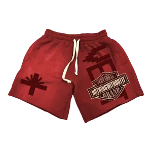 Vertabrae Red Double Emblem Shorts