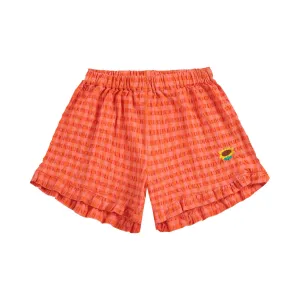 Vichy Ruffle Woven Shorts