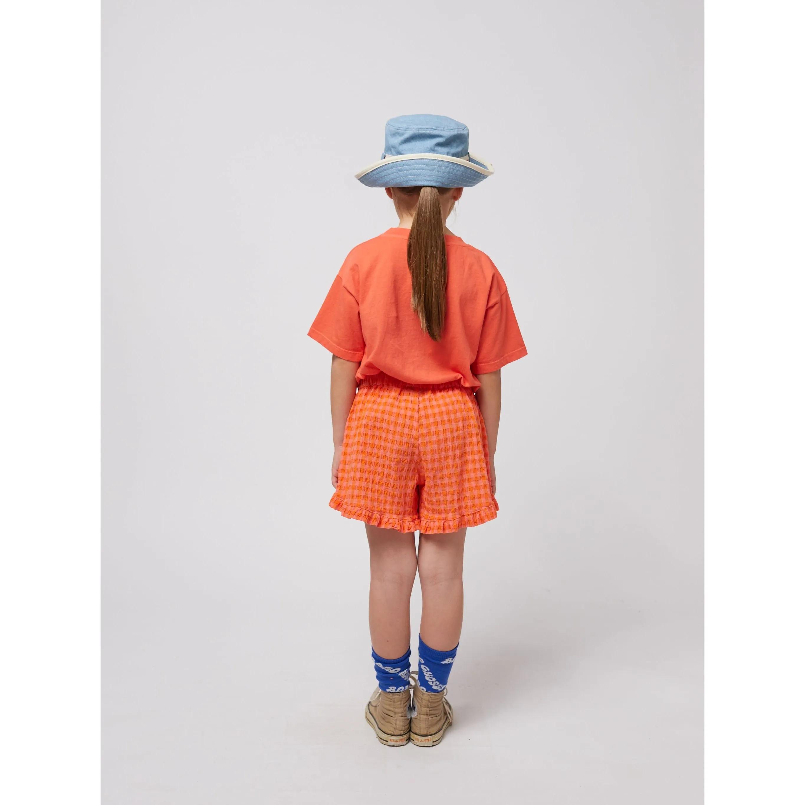 Vichy Ruffle Woven Shorts