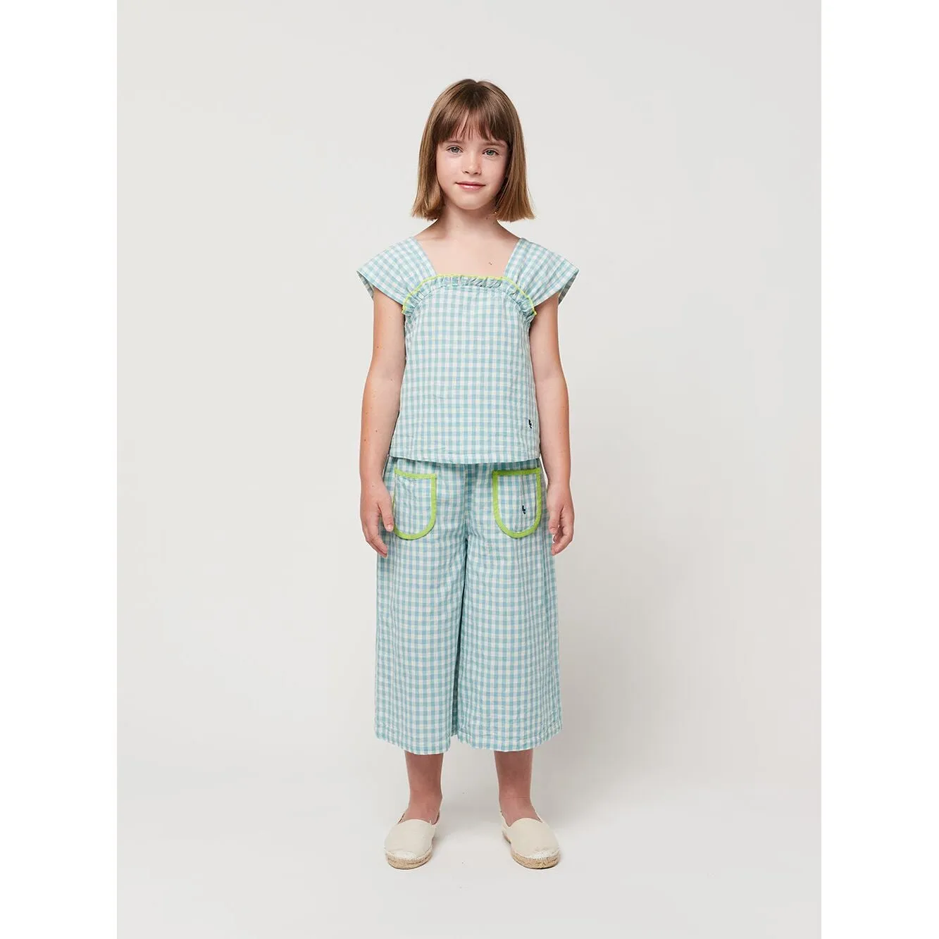 Vichy Woven Culotte Pants