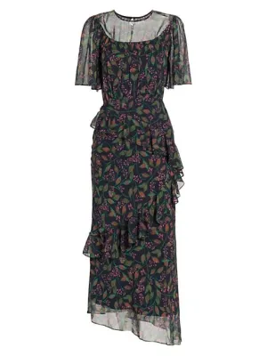 Vida Ruffled Midi Dress