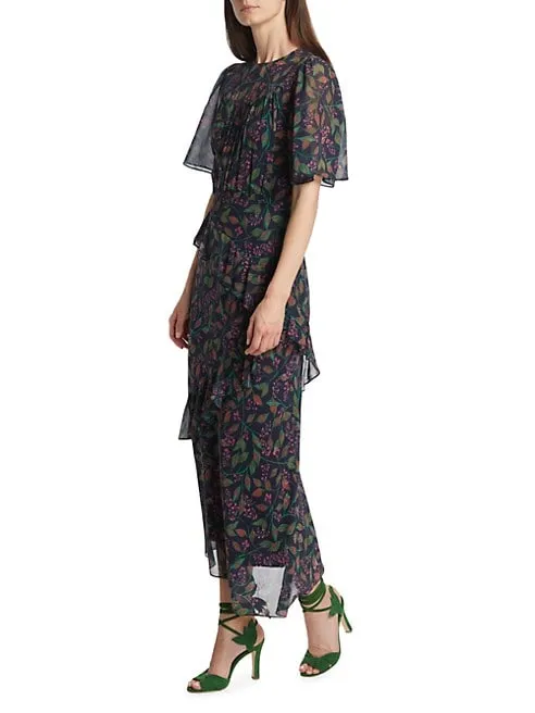 Vida Ruffled Midi Dress
