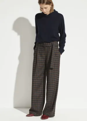 Vince Belted Plaid Pant