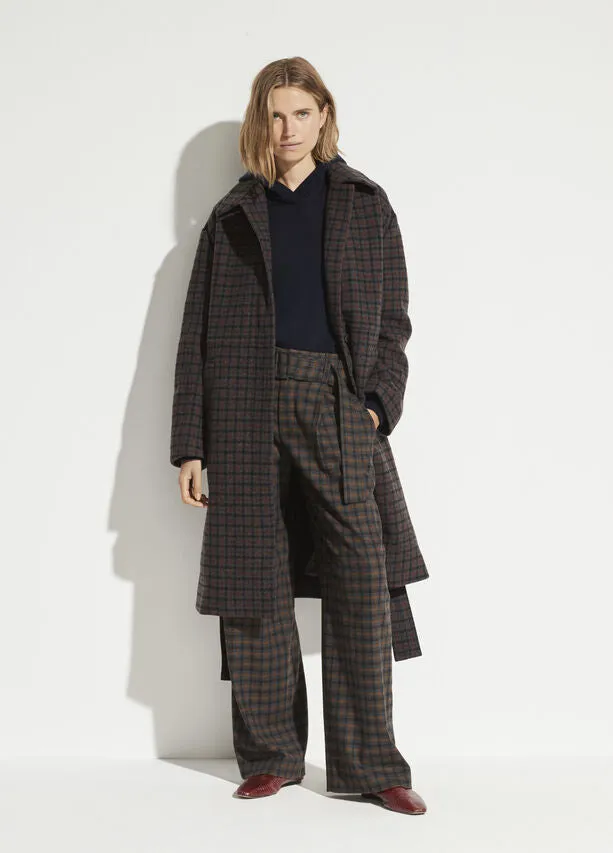 Vince Belted Plaid Pant