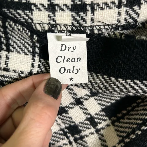 Vintage 1970s Maxi Plaid Skirt, Black and White Size XS/S