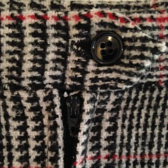 Vintage 60s Plus Size Plaid Wool Midi Skirt