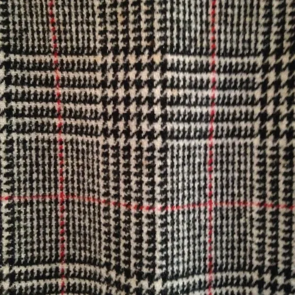 Vintage 60s Plus Size Plaid Wool Midi Skirt