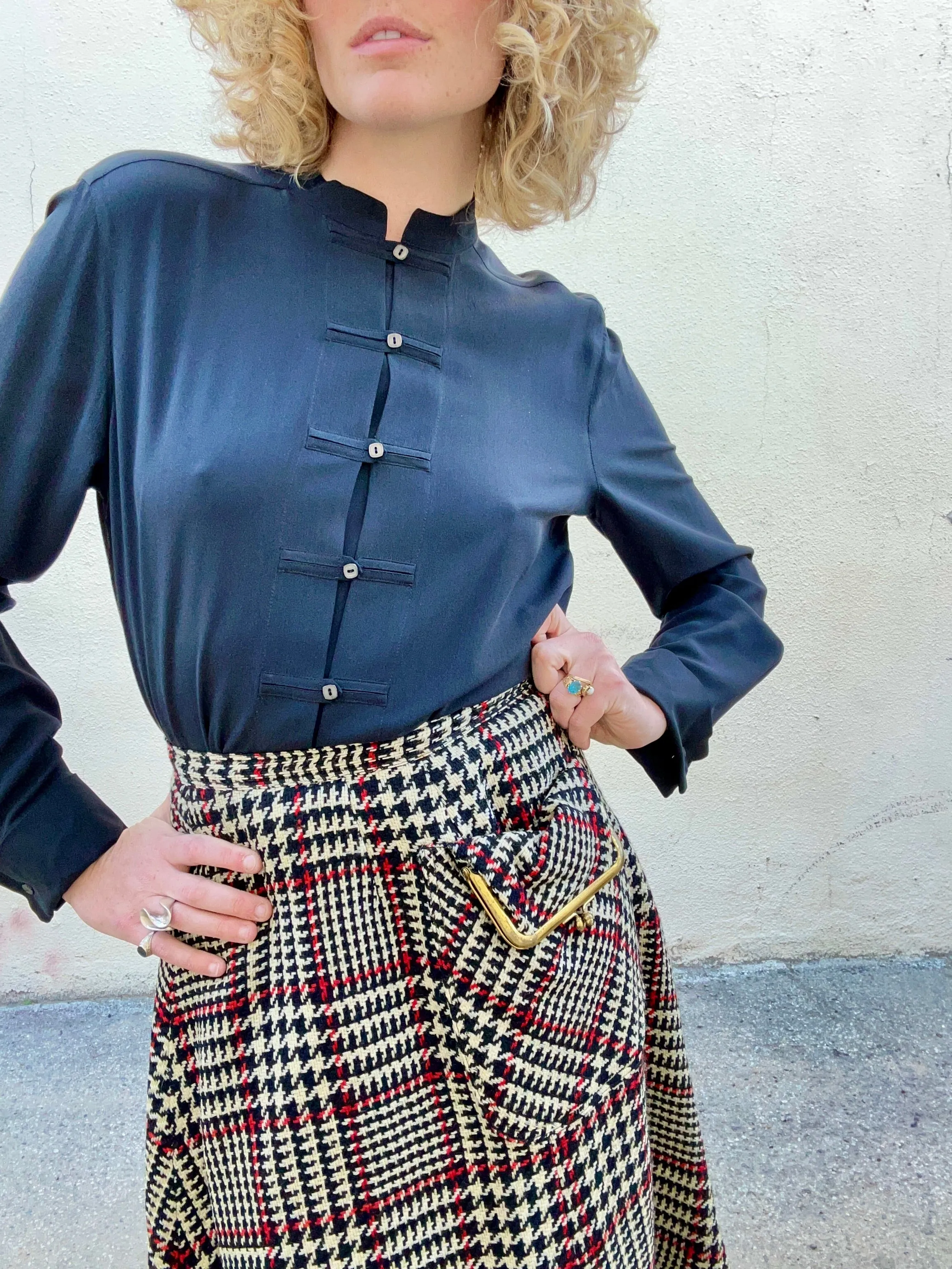 Vintage Bonnie Cashin Plaid Pocket Skirt
