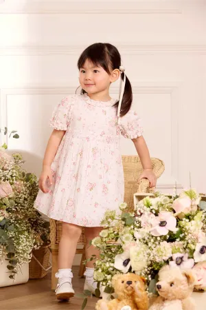 Vintage Ditsy Cotton Short Sleeve Baby Dress