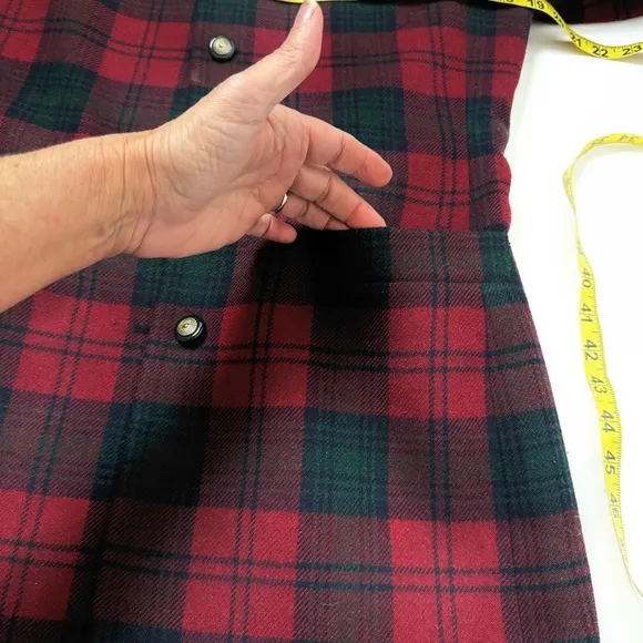 Vintage Le Suit Wool Plaid Blazer Jacket &amp; Skirt 6