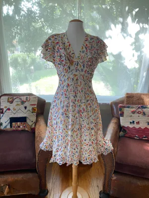 Vintage Ossie Clark for Radley Crepe Silk Party Dress
