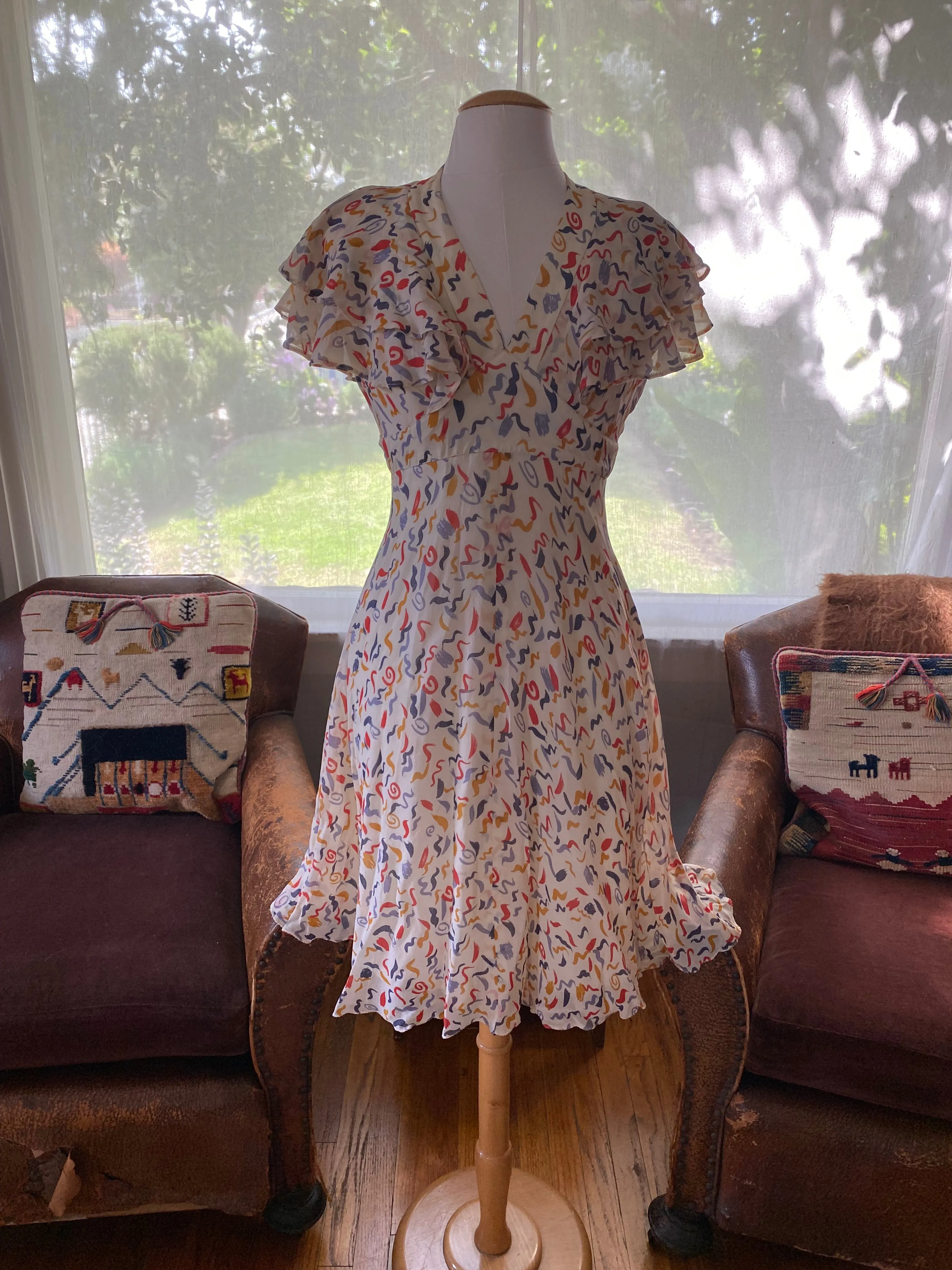 Vintage Ossie Clark for Radley Crepe Silk Party Dress