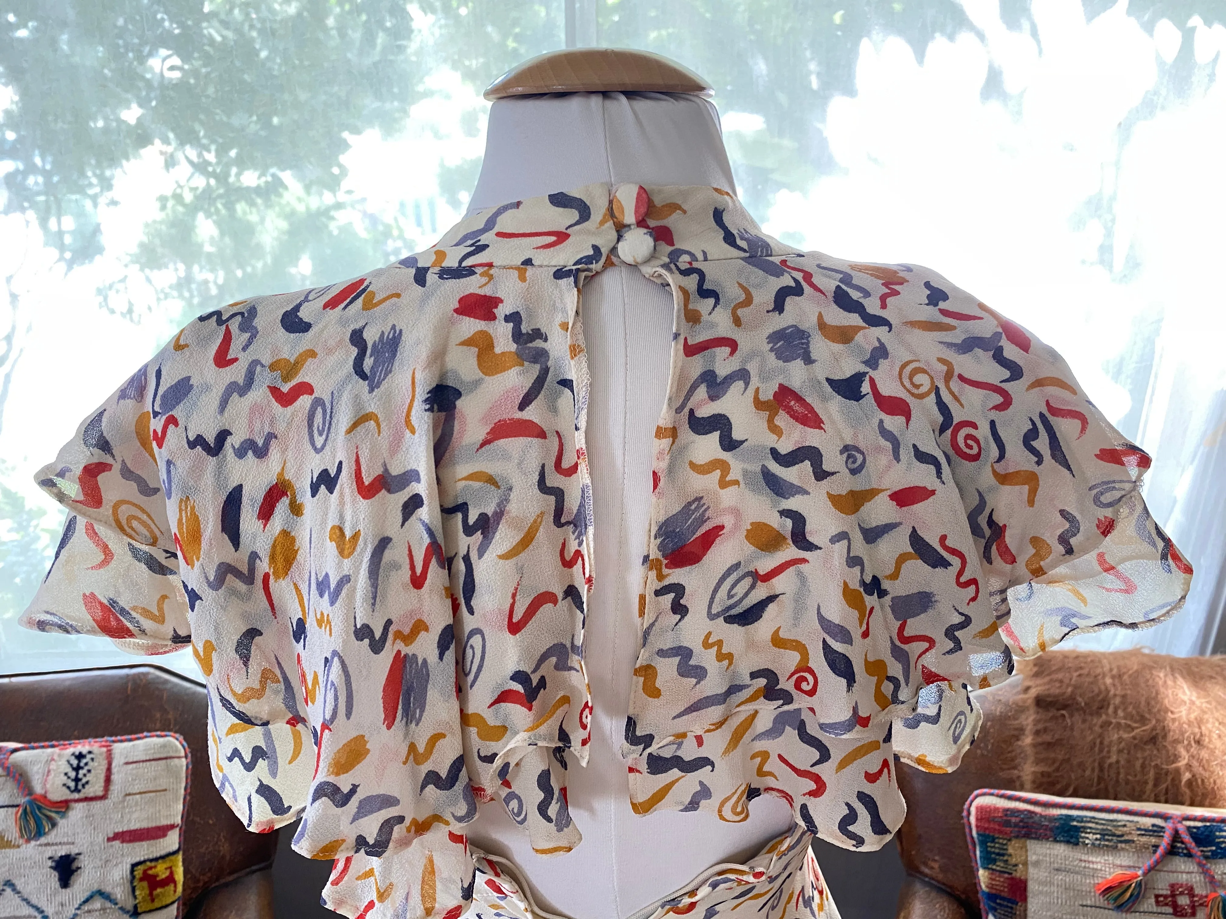 Vintage Ossie Clark for Radley Crepe Silk Party Dress