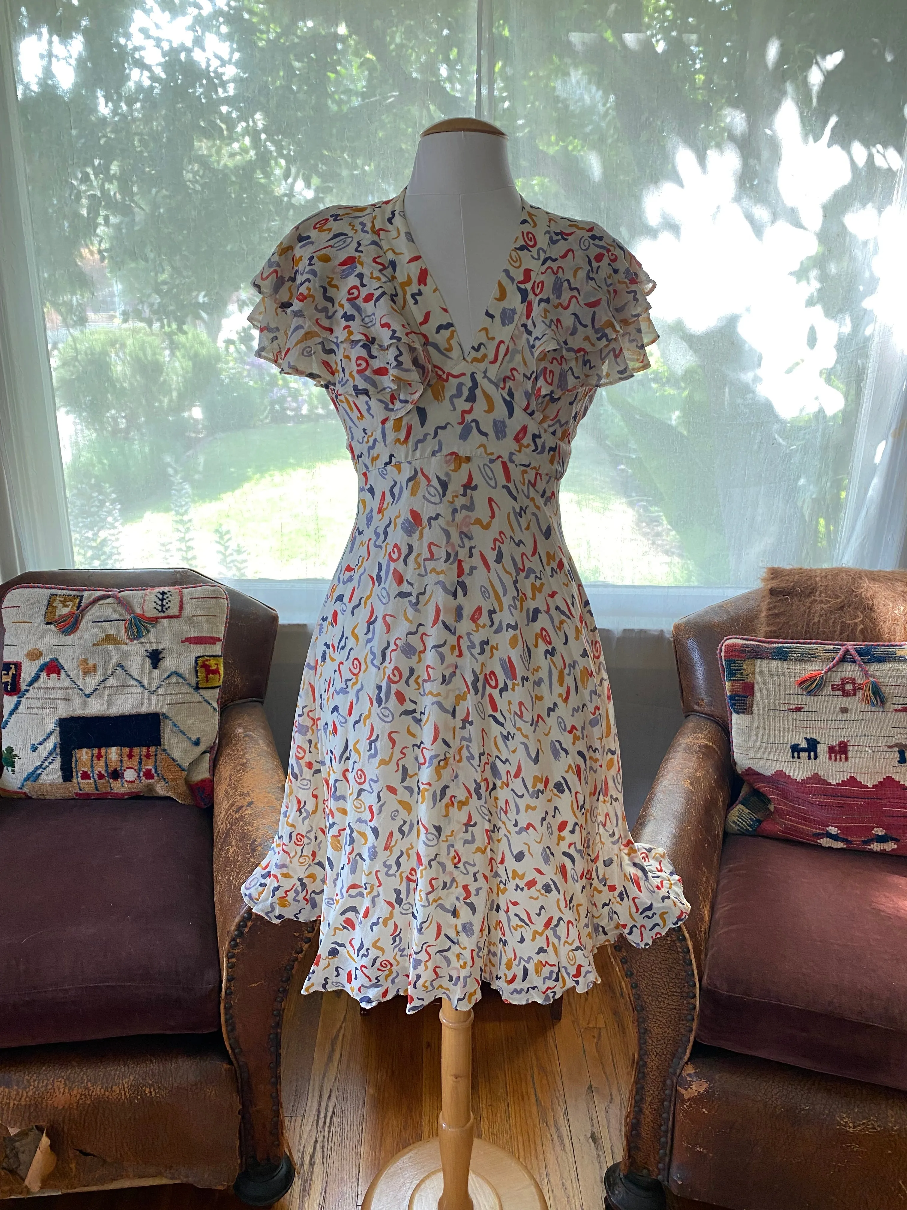 Vintage Ossie Clark for Radley Crepe Silk Party Dress