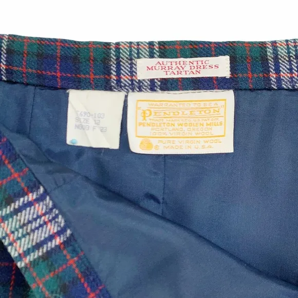 Vintage Pendleton Authentic Murray Dress Tartan Plaid Made in the USA