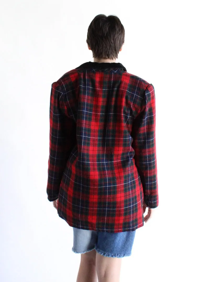 Vintage Plaid Blazer S0456
