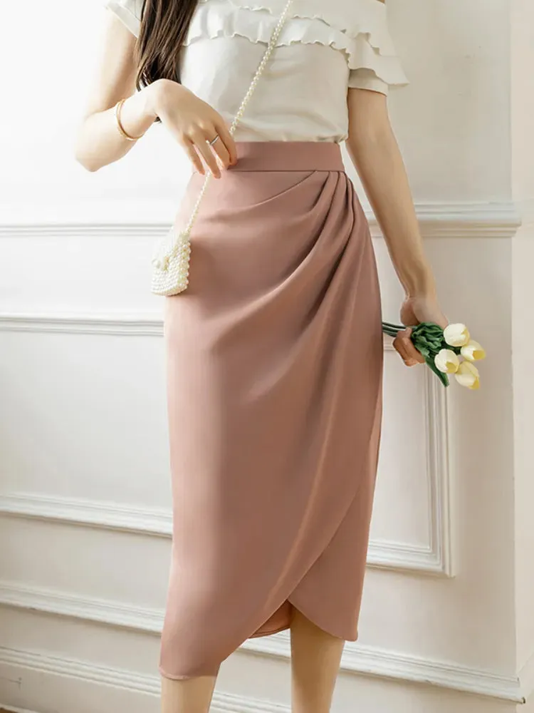 Vintage Skirts Women Hip Skirts Fashion Women Clothing High Waist Split One Step Skirts Black Skirt Irregular Skirts Womens