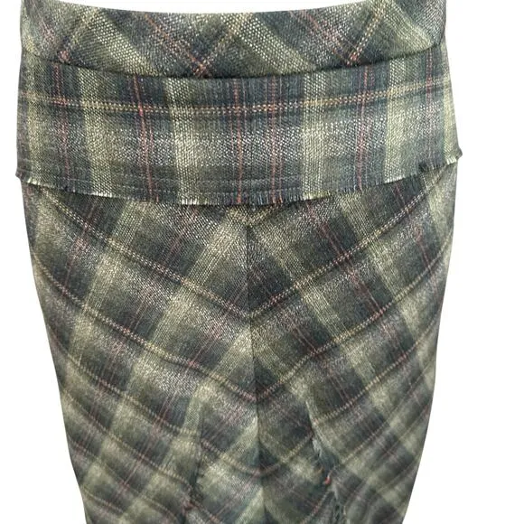 Vintage Y2K BCBG skirt womens 0 plaid wool academia grunge goth preppy clueless