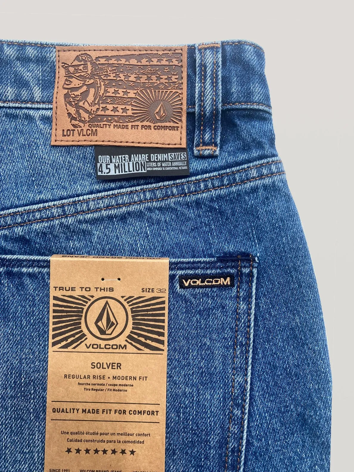 VOLCOM SOLVER DENIM SHORT OLD INDIGO
