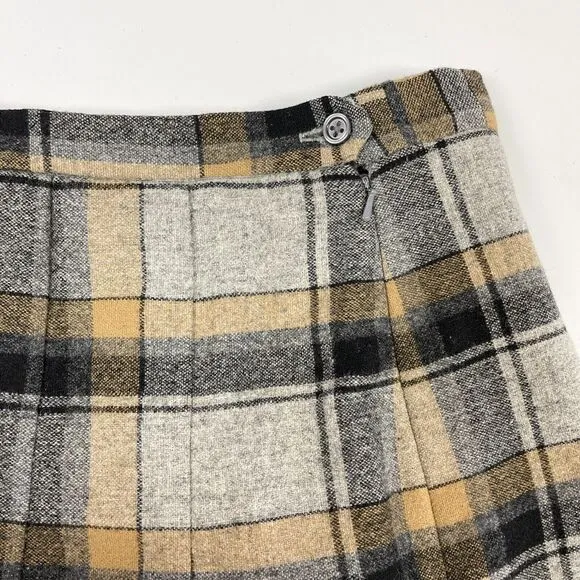 VTG Gor-Ray Wool Skirt Women Small Koneray Pleated Tartan Plaid Preppy Academia