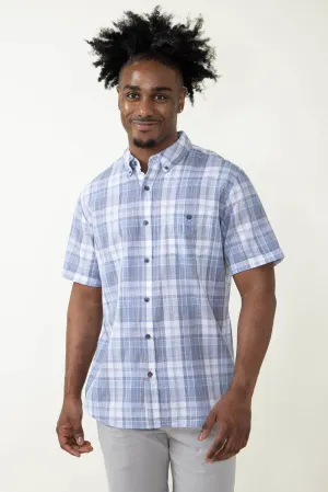 Weatherproof Vintage Cotton Plaid Button Down Shirt for Men in Blue | S2484281GK-KENTUCKYBLU