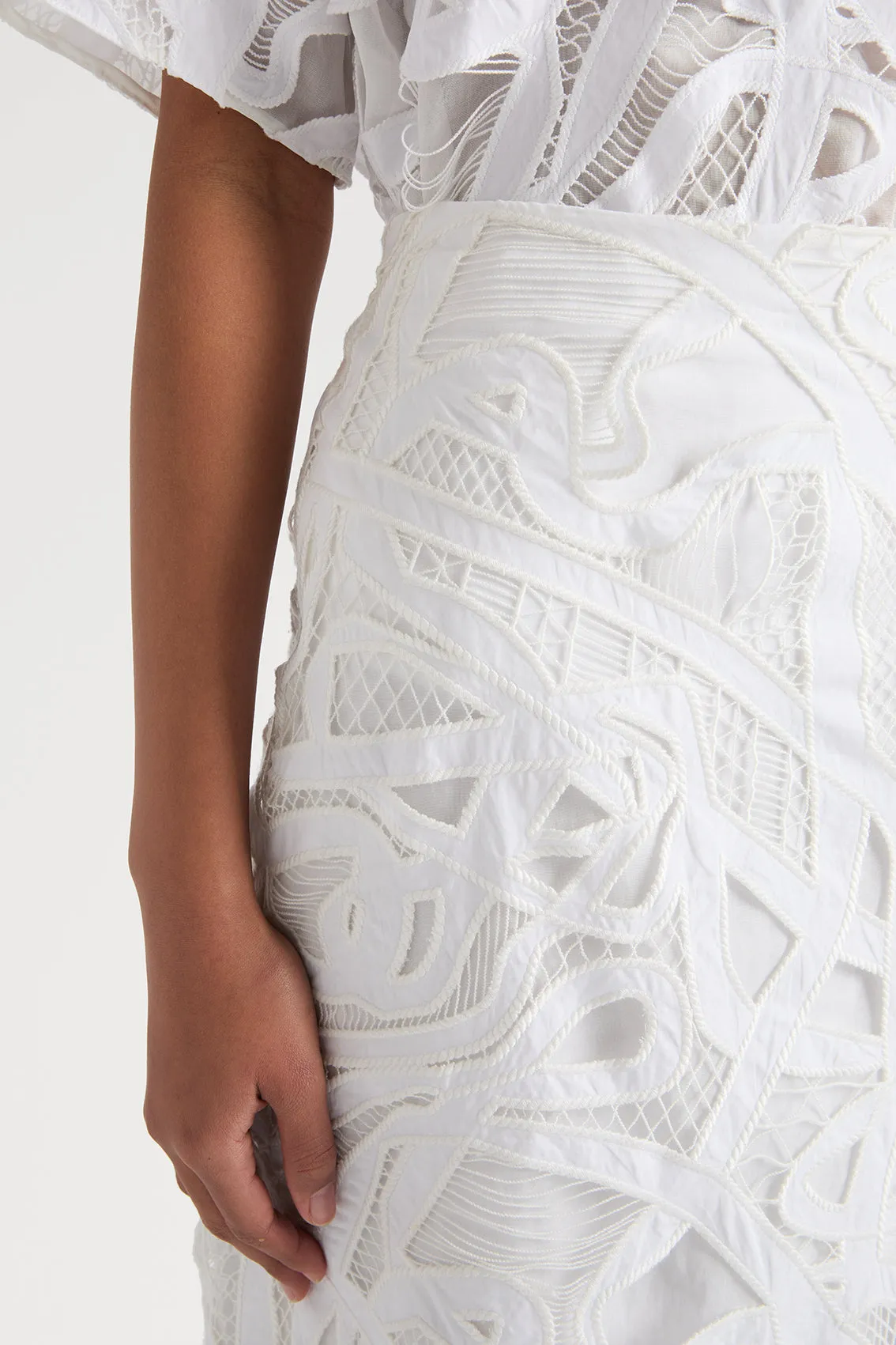 WEAVING INSPIRED LACE SKIRT