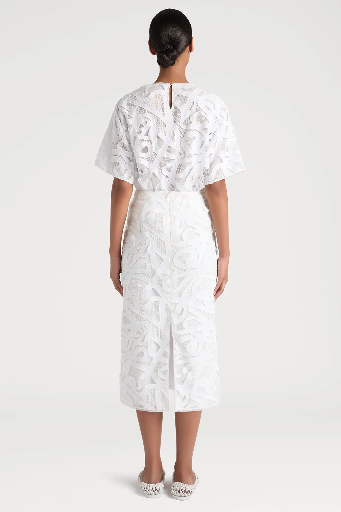 WEAVING INSPIRED LACE SKIRT