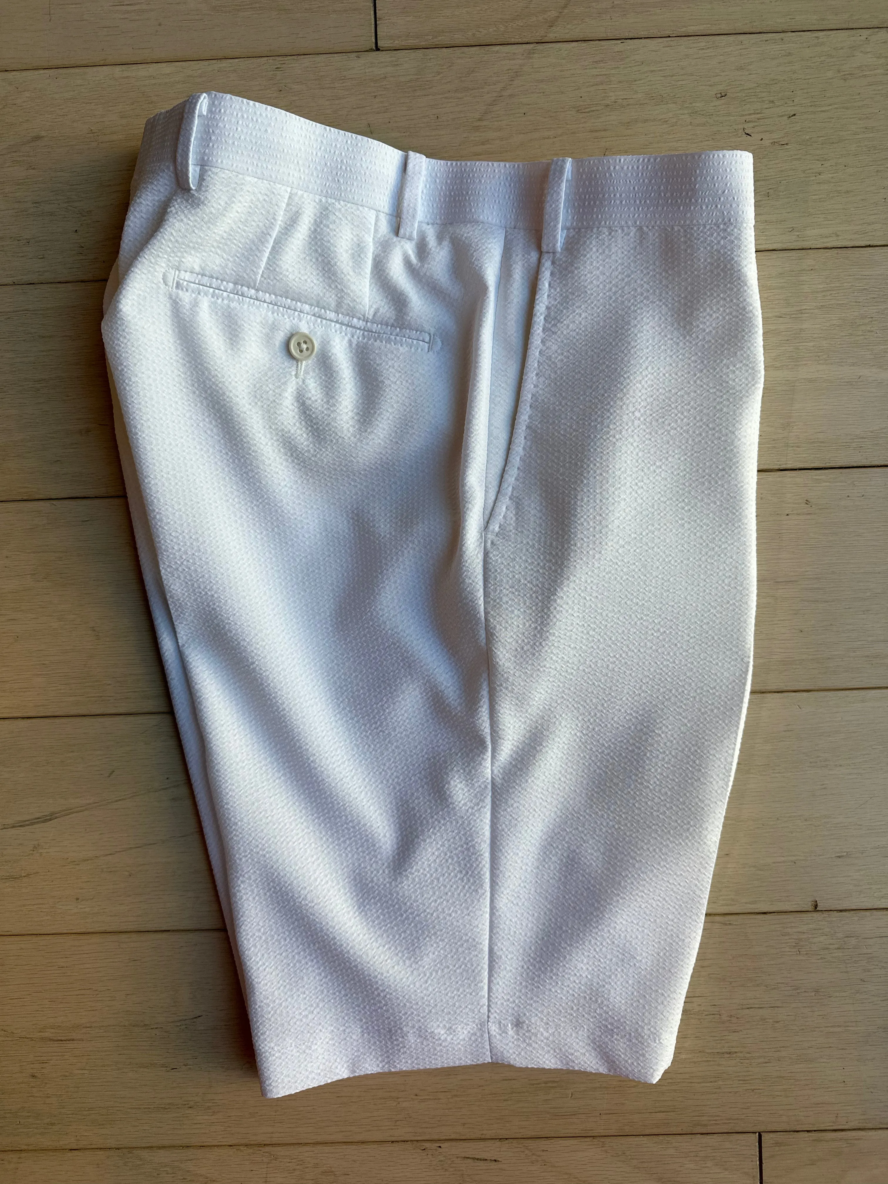 White Seersucker Premium Short