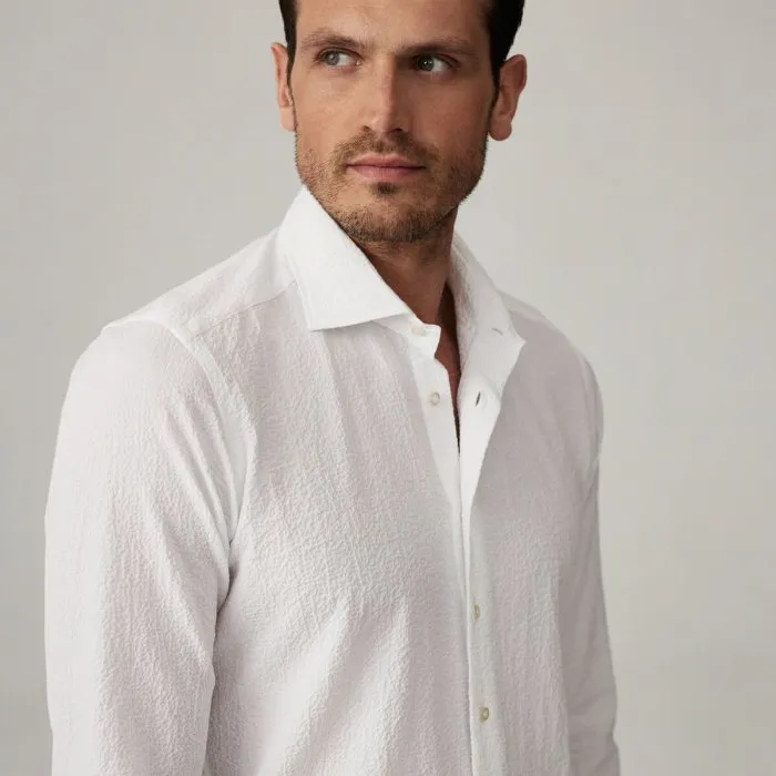 White Seersucker Shirt