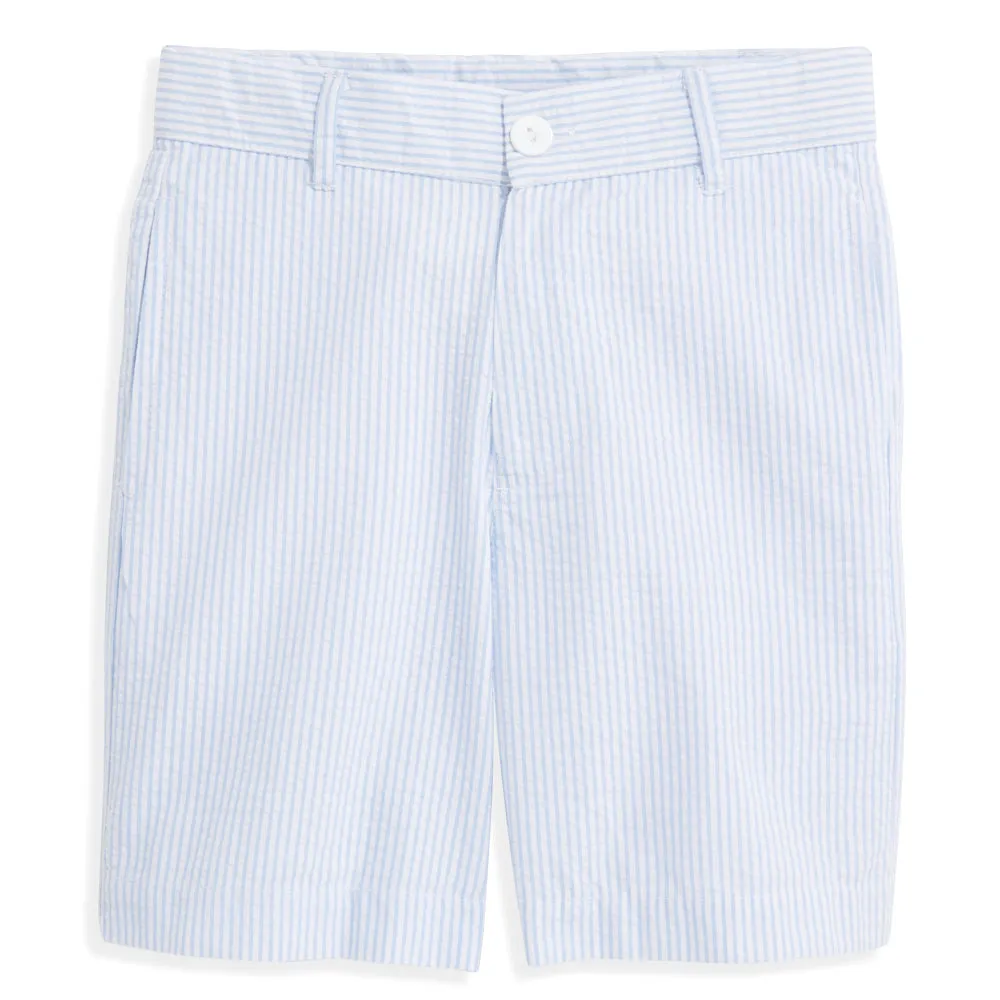Wilson Short -- Blue Seersucker Stripe